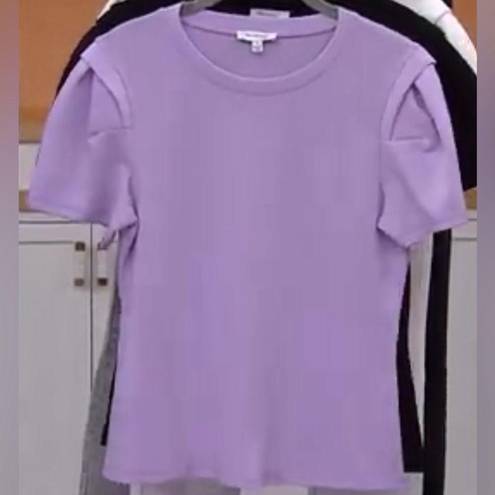 Skinny Girl  Soft Stretchy Purple Puff Sleeve Tee Size 2X New!