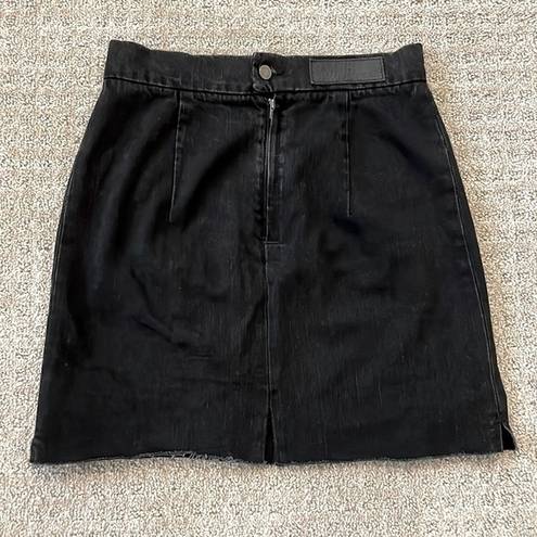 Zadig & Voltaire  Juny Used Black Denim Cut Off Skirt