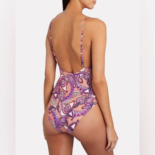 ALC Frank NWT A.LC. Cleo Printed One-Piece Swimsuit, size Large