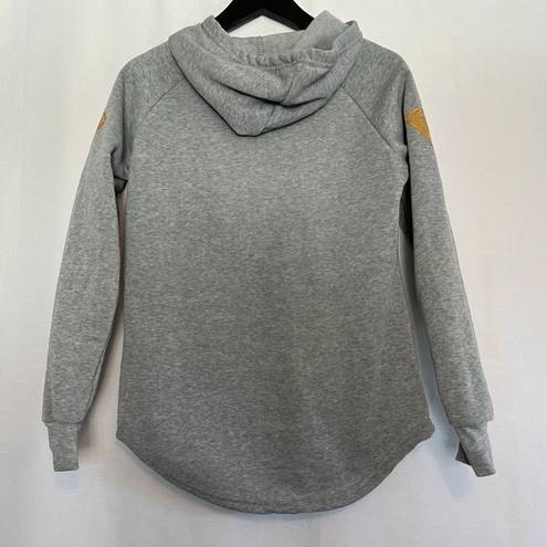 Flawless RAG Long Sleeve "" Hooded Sweatshirt Grey & Gold Size Medium