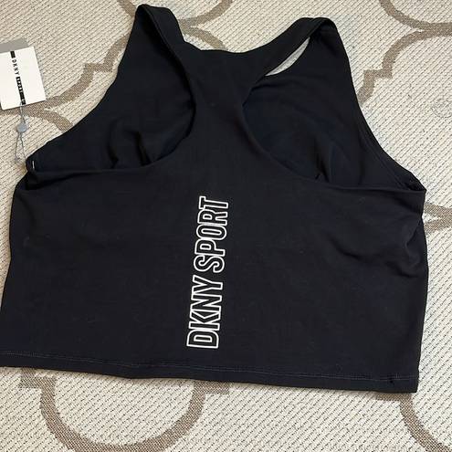 DKNY  Sport Racerback longline active top with built in shelf bra