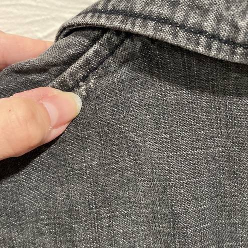 Polo  jeans co. Black denim button down jacket size medium