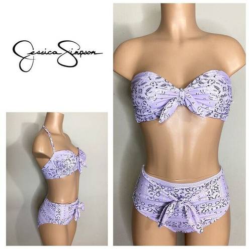 Jessica Simpson New.  lavender bandanna bikini set. Medium. Retails $108.