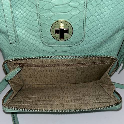 Isaac Mizrahi  Live Bridgehampton Leather Snake Crossbody Bag w Wallet MINT