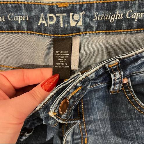 Apt. 9  straight capri acid wash jeans