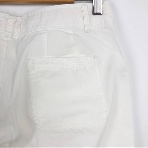 Lou & grey NWOT  White Neutral Tampered Cotton Drawstring Pants Size 4 Coastal