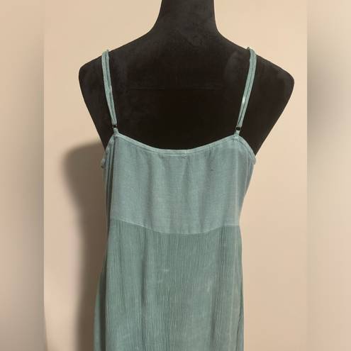 Gimmicks by BKE EUC  Green and Blue High Low Hem Tank Top size large