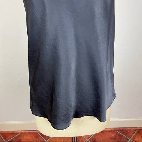 Vince  Gunmetal Grey Satin Tank Top