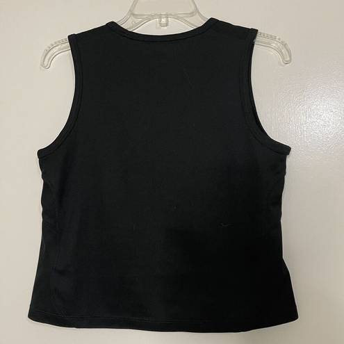 Nike  BLACK CROPPED KNIT TANK TOP SIZE MEDIUM (8-10)