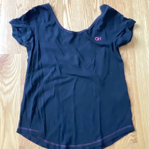 Gilly Hicks  Blue Short Sleeve T shirt with Scoop Back