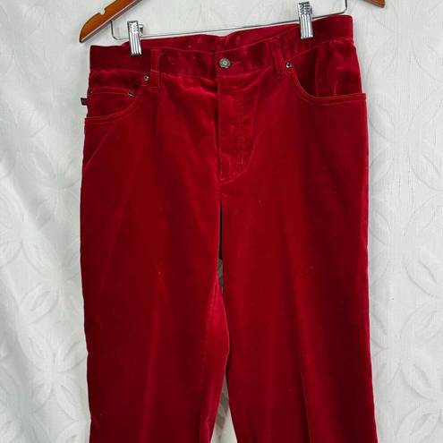 Krass&co Lauren Jeans  Ralph Lauren Red Velvet Flared Bootcut Vintage Y2K Jeans Size 8