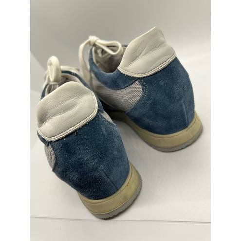 Krass&co igi & . Made in Italy Women’s blue sneaker Wedge Sole Size EU 40 US 9