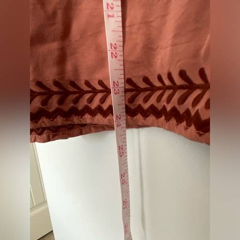 Bohme  Nalei Embroidered Trim Top in Rose Size XL