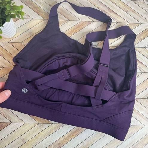 Lululemon  | women dark purple athletic sports bra unpadded