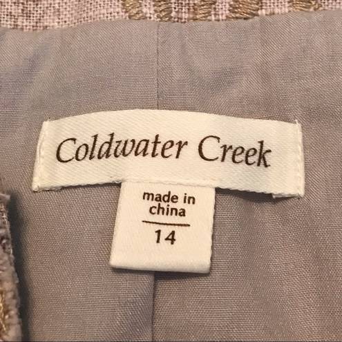 Coldwater Creek  linen blend paisley embroidered blazer jacket size 14 new!