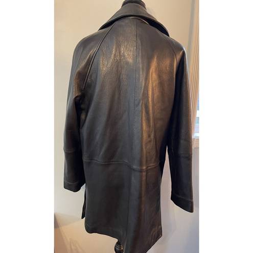 Butter Soft Leather Limited Black Button   Leather Jacket Mob Wife Women’s Medium