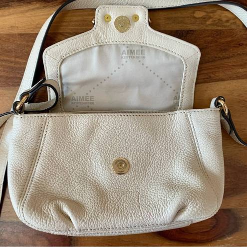 Aimee Kestenberg  Small Ivory Leather Crossbody