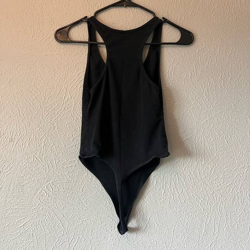 American Apparel Black V neck Bodysuit tank top