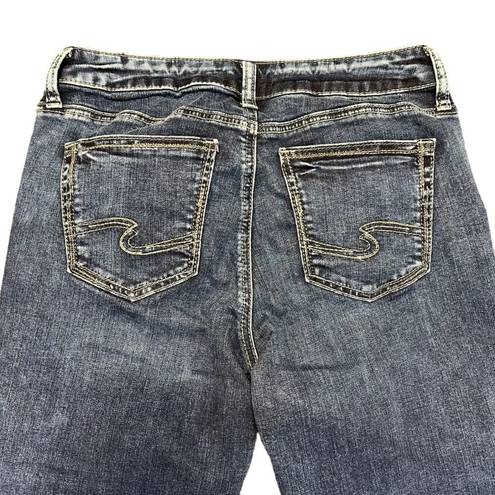 Silver Jeans  Womens Dark Wash Suki Capri Denim Blue Jeans W29 L23.5 EUC