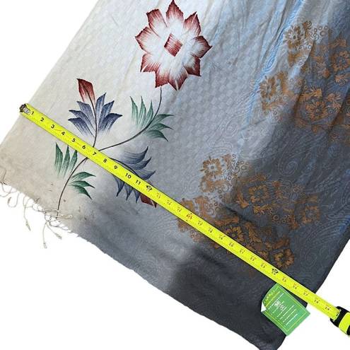 Handloom House silk floral stole scarf wrap