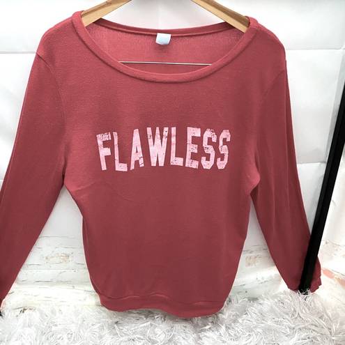 Flawless Oversized “” Print Lightweight Pullover Shirt