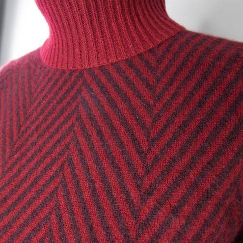 Lands'End MWOT  women's cashmere red turtleneck sweater, size XS