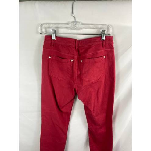 J.Jill  Denim Authentic Fit Cropped Red Jean Size 2