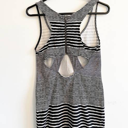 American Eagle Outfitters Black and White Striped Mini Dress - Small