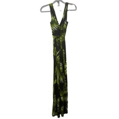 PaperMoon 🌿  Palm‎ Leaf Design Maxi Dress, PTP 16"(S) 🌿