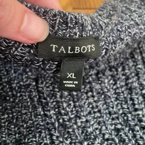 Talbots  100% cotton scoop neck Knit Sweater Blue size XL