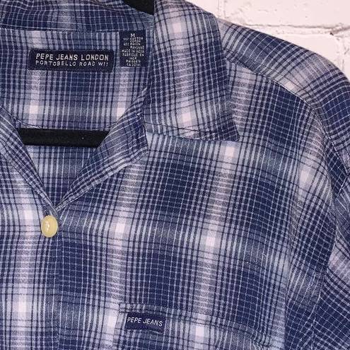 Pepe Jeans  London Vintage Blue Plaid Flannel