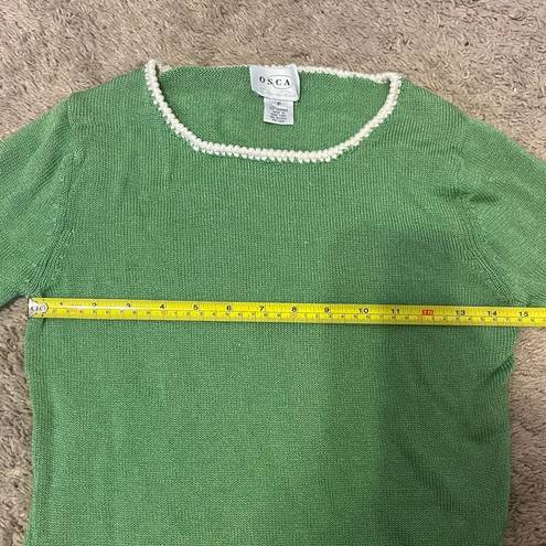 Oscar de la Renta Vintage Oscar  green knit top