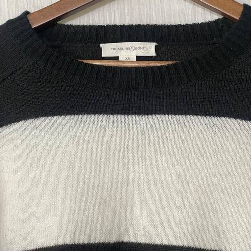 Treasure & Bond  Wide Stripe Crewneck Pullover Sweater NWT XS