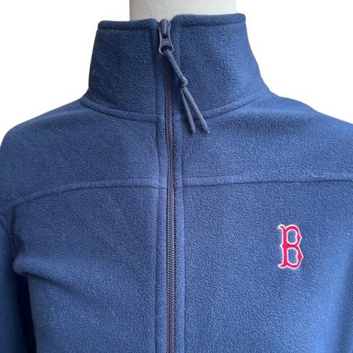 Antigua Boston Red Sox Navy Blue Fleece Jacket Full Zip Embroidered B Size L 