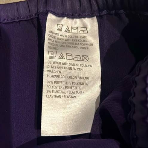 Jason Wu NEW  Matte Satin Tiered Skirt in Purple, Size L New Original Packaging