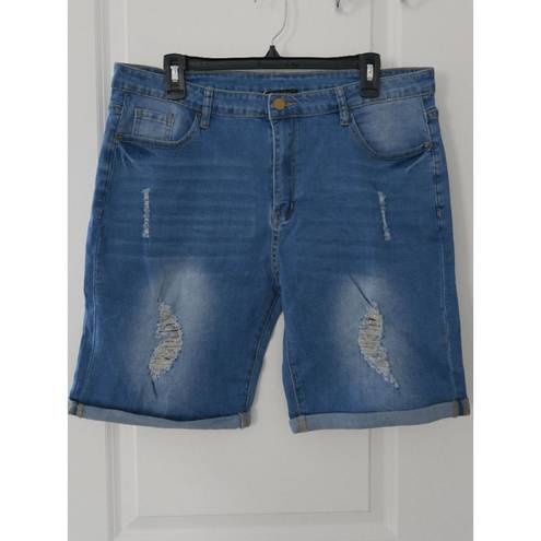 Bermuda Blue Faded Denim  Shorts M