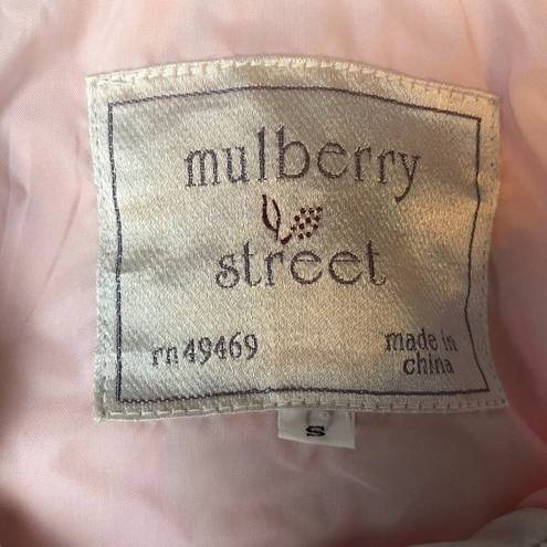 Mulberry Vintage 1980s  STREET Small Bomber Jacket Pink Shoulder Pads Windbreaker