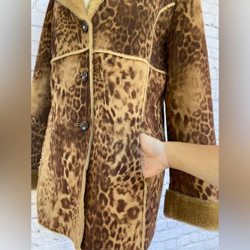 Bernardo  Women’s Faux Fur Leopard Print Coat