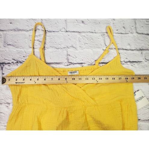 Krass&co NWT Arizona Jean  Jrs Size Large Yellow Cropped Tank Top Adjustable Straps