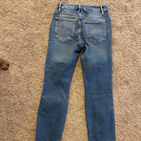 Good American  Straight Leg Jeans Distressed Size 6