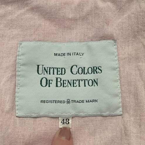 United Colors Of Benetton Vintage  Red Zip Up Bomber Jacket - Size 48