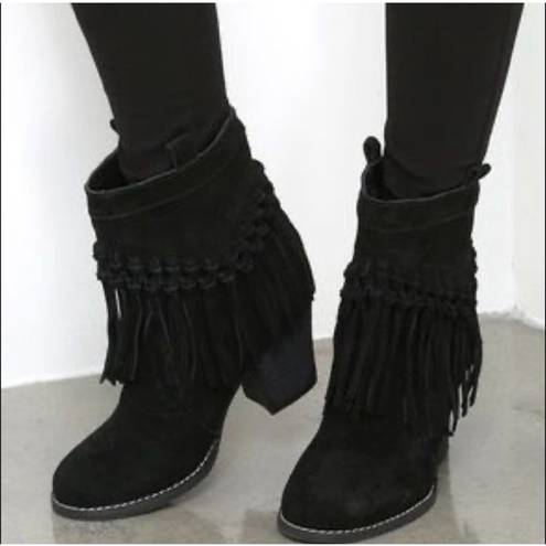 sbicca  'Sound' Fringe Suede Bootie 8