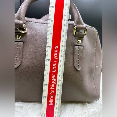 Furla  Elena Taupe Leather Crossbody Doctor Bag Tote Purse