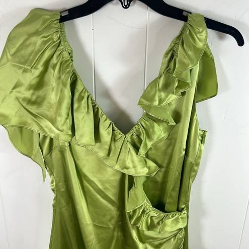 Cinq à Sept NWT CINQ A SEPT Women's Petunya Silk Prickly V-Neckline Pear Mini Dress Size 10