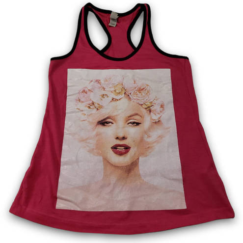 Marilyn Monroe  Top Size Large By A.M.S Graphic Tee Graphic Print Tank Top Pink Heather Pink 