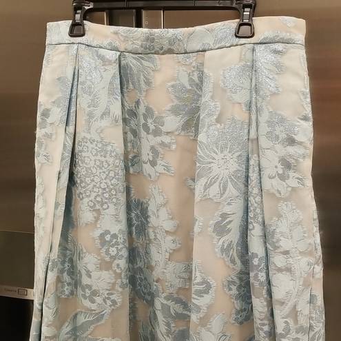 St. John 💕💕 Formal High Waisted Jacquard Floral Embroidered Ball Skirt 10 NWOT