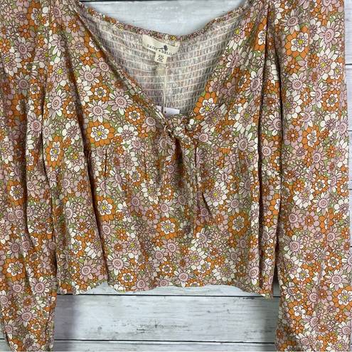 Daisy  And Delilah Floral Tie Front Top Size XXL