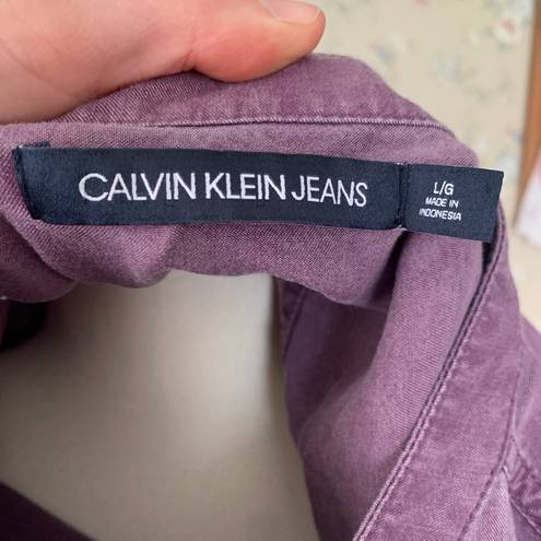 Calvin Klein  | purple short sleeve blouse