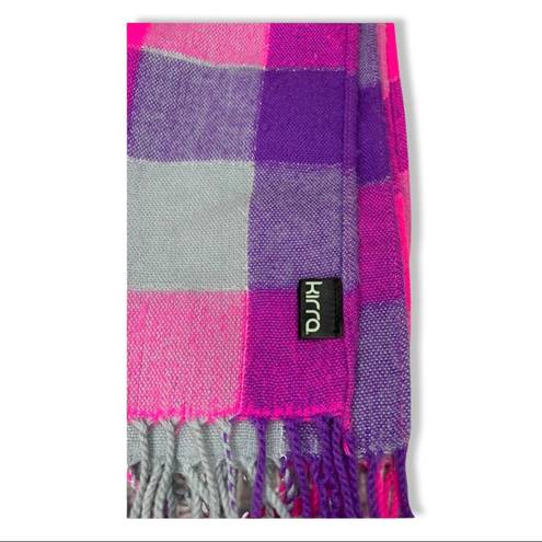 Kirra Hot Pink & Purple Plaid Scarf 🧣 From Pac-sun / One size