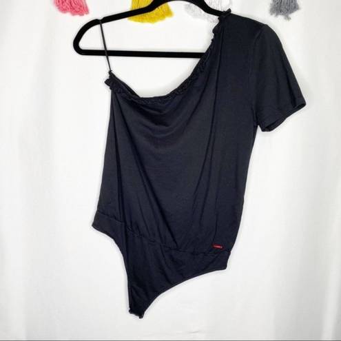 n:philanthropy NWT  Blue One-shoulder Bodysuit in Black